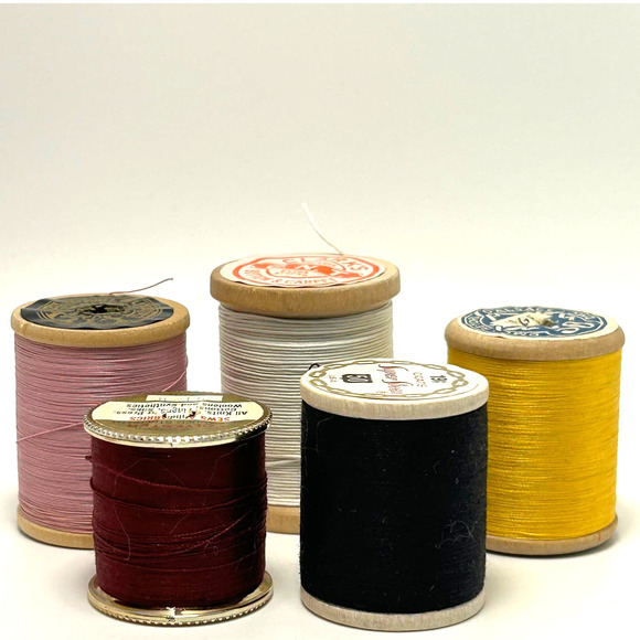 Vintage Thread On Wooden Spools Lot of 32 - Picture 4 of 12